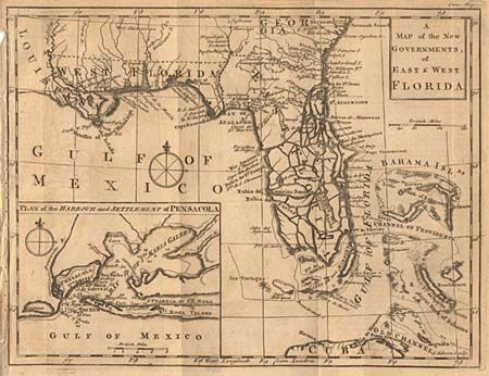 A Map of the New Governments, of East & West Florida