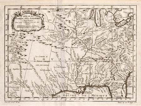 Carte de la Floride, de la Louisiane et Pays Voisins
