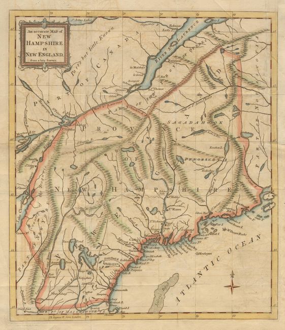 An accurate Map of New Hampshire in New England, from a late Survey