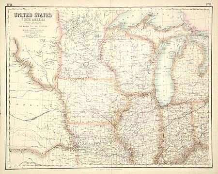 United States North America  The North Central Section Comprising Michigan, Illinois, Wisconsin, Iowa, Indiana, Nebraska, Minnesota