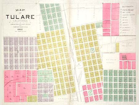 Map of Tulare California