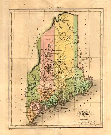 Carte Geographique Statistique et Historique du Maine