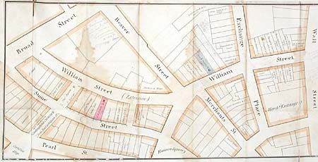 Map and Plan of the Proposed Continuation & Extension of William Street from Maiden Lane to Chatham Street