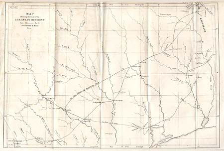 Map Showing the Route of the Arkansas Regiment from Shreveport La. to San Antonio de Bexar Texas