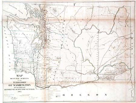Map of Public Surveys in the Territory of Washington.