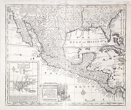 A New & Accurate Map of Mexico or New Spain together with California New Mexico &c, Drawn from the best Modern Maps & Charts