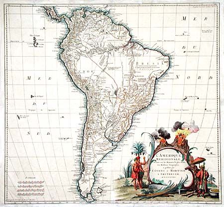L'Amerique Meridionale, Dressee sur les Memoires le plus recens des Meilleurs Geographes