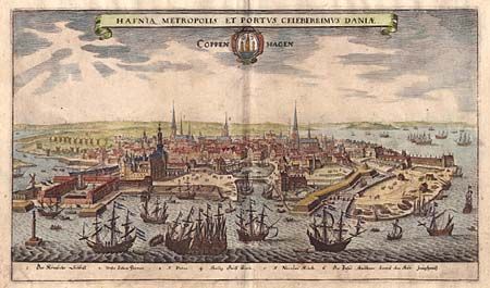 Hafnia Metropolis et Portus Celeberrimus Daniae - Coppenhagen