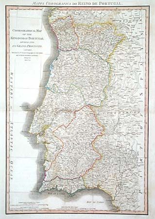Chorographical Map of the Kingdom of Portugal Divided into its Grand Provinces