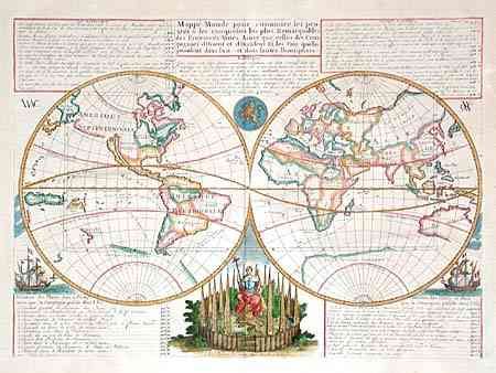 Mappe-Monde pour connoitre les progres & les conquestes
