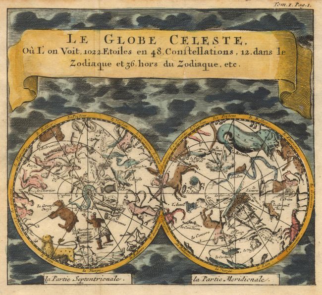 Le Globe Celeste ou l' on Voit, 1022 Etoiles en 48 Constellations, 12 dans le Zodiaque et 36 hors du Zodiaque, ect.