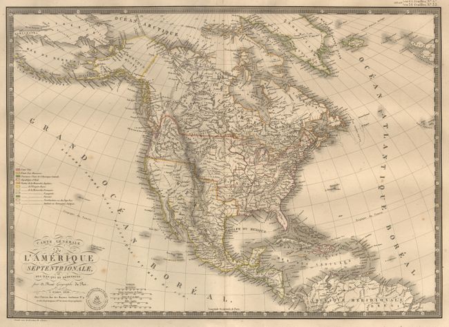 Carte Generale de l' Amerique Septentrionale, et des iles qui en Dependent