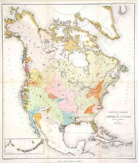 Linguistic Stocks of American Indians North of Mexico by J.W. Powell
