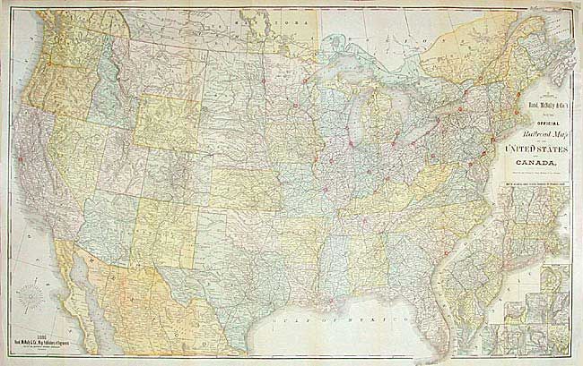 New Official Railroad map of the United States and Canada