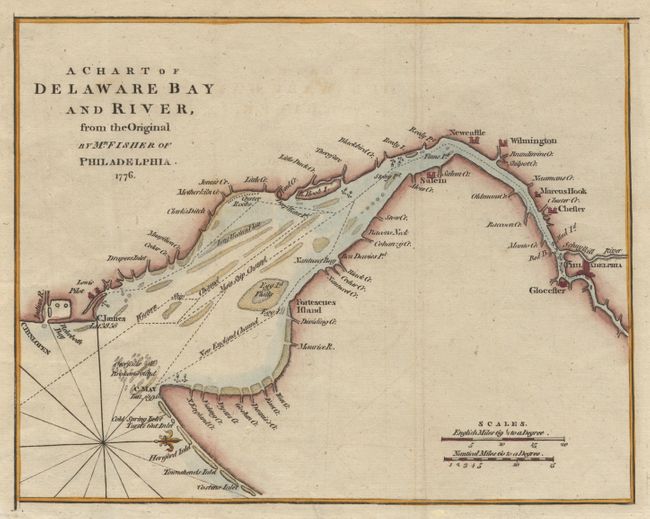 A Chart of Delaware Bay and River, from the Original by Mr. Fisher of Philadelphia 1776