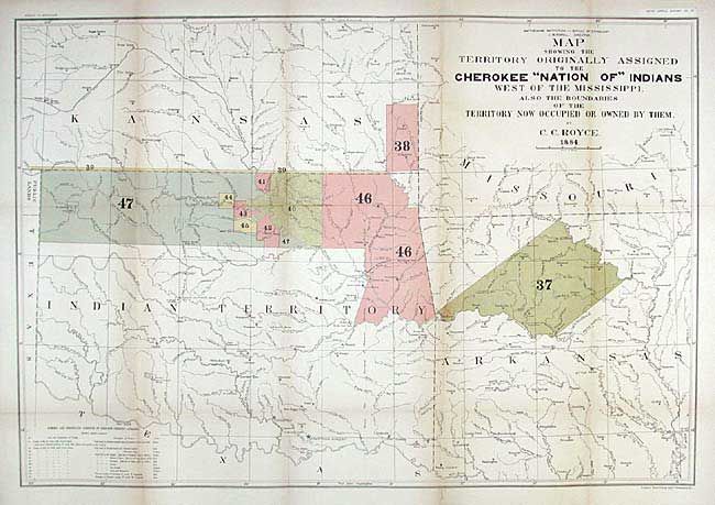 Map of the Former Territorial Limits of the Cherokee