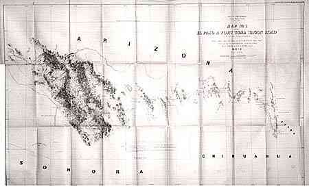 Dept. of the Interior Pacific Wagon Roads.  Map No.1 El Paso & Fort Yuma Wagon Road