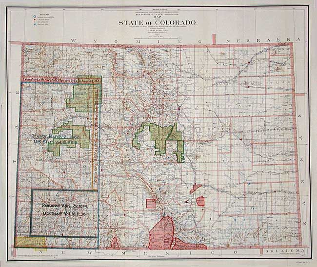 Map of the State of Colorado