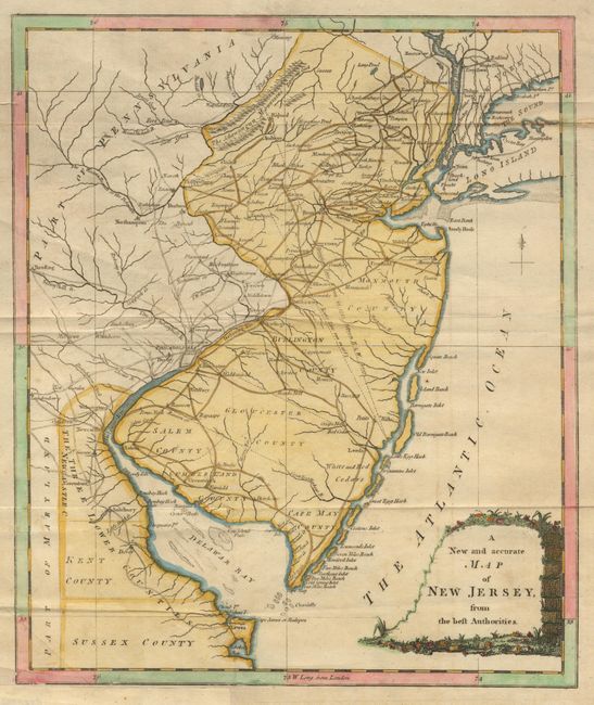 A New and accurate Map of New Jersey, from the best Authorities.