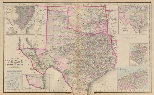 Gray's New Map of Texas and the Indian Territory