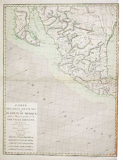 Carte des Isles Antilles et du Golfe du Mexique; avec la Majeure partie de la Nouvelle Espangne...