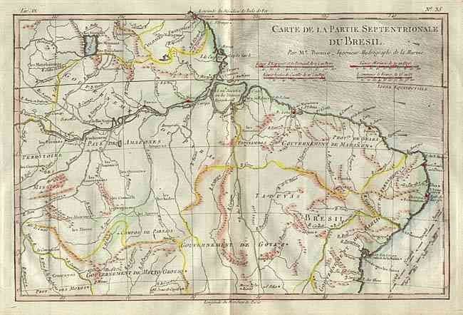 Carte de la Partie Septentrionale du Bresil [and] Carte de la Partie Meridionale du Bresil, avec les Possessions Espangnoles Voisines qui en sont a l' Ouest