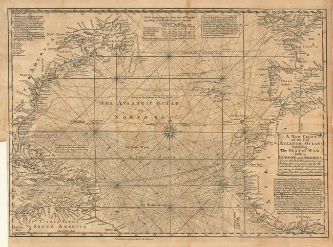 A New Chart of the Vast Atlantic Ocean; Exhibiting The Seat of War, both in Europe and America...