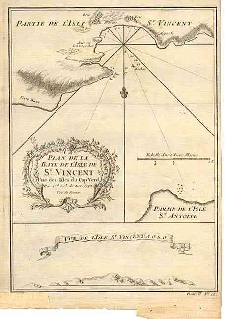 Plan de la Baye de l' Isle de St. Vincent une des Isles du Cap Verd