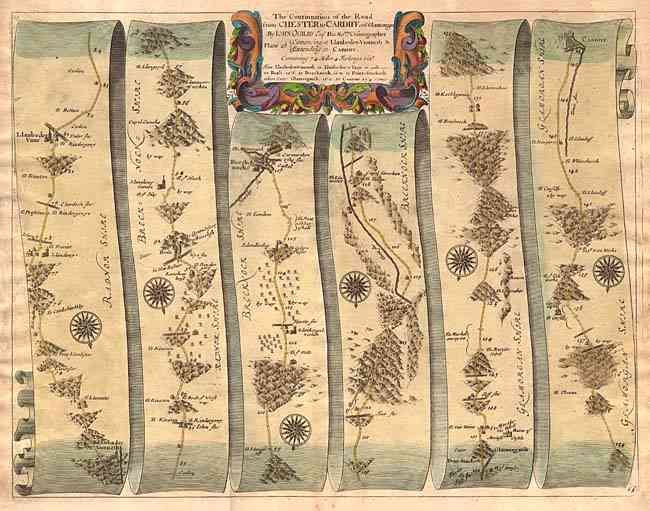 The Continuation of the Road from Chester to Cardiff com Glamorgan