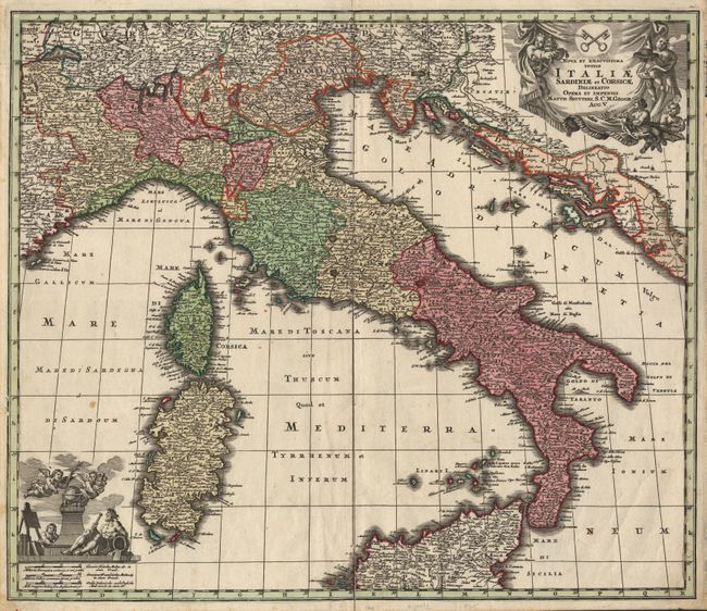 Nova et Exactissima Totius Italiae Sardiniae et Corsicae Delineatio Opera et Impensis
