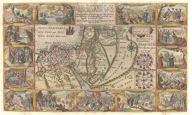 Tabula Geographica, in Qua Iisraelitarum, ab Aegypto ad Kenahanaeam usque profectiones omnes, et stationes describuntur...