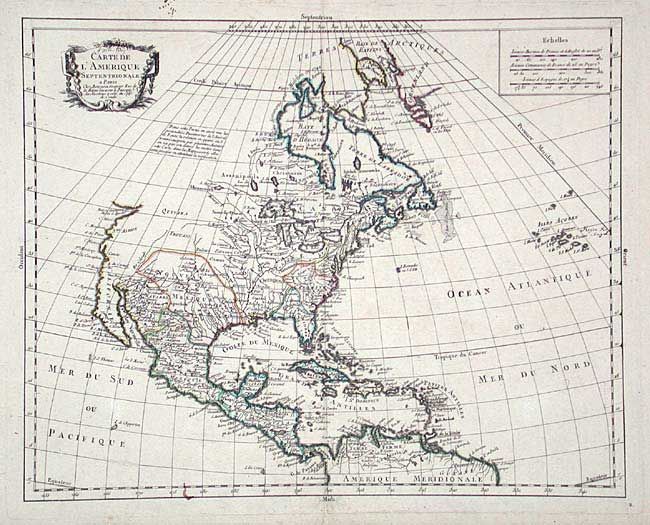 Carte de l' Amerique Septentrionale