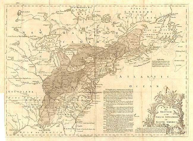 A Map of the British and French Settlements in North America