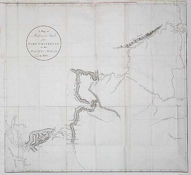 A Map of Mackenzie's Track, from Fort Chipewyan to the Pacific Ocean in 1793