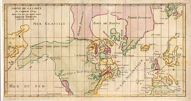 Partie de la Carte du Capitaine Cluny Auteur d'un ouvrage anglois intitule American Traveller publie a ' Londres en 1769