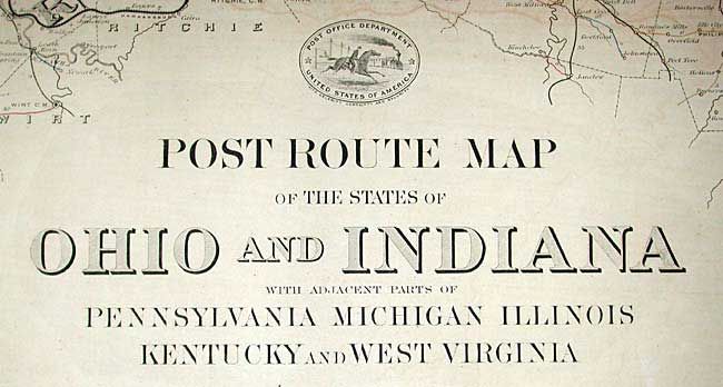 [Set of 11 Post Route Maps with Letter]