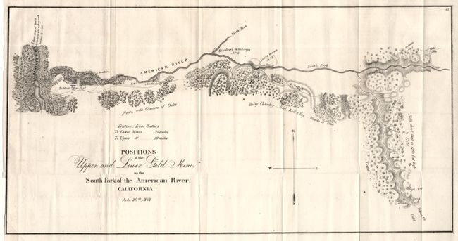 Positions of the Upper and Lower Gold Mines on the South Fork of the American River, California. July 20th, 1848