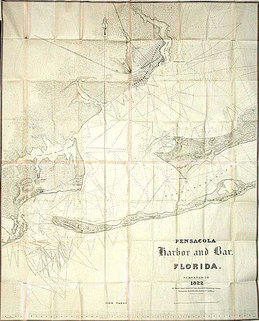 Pensacola Harbor and Bar. Florida. Surveyed in 1822