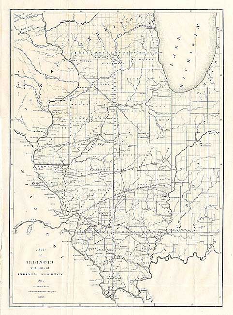 Map of Illinois with parts of Indiana, Wisconsin, &c.