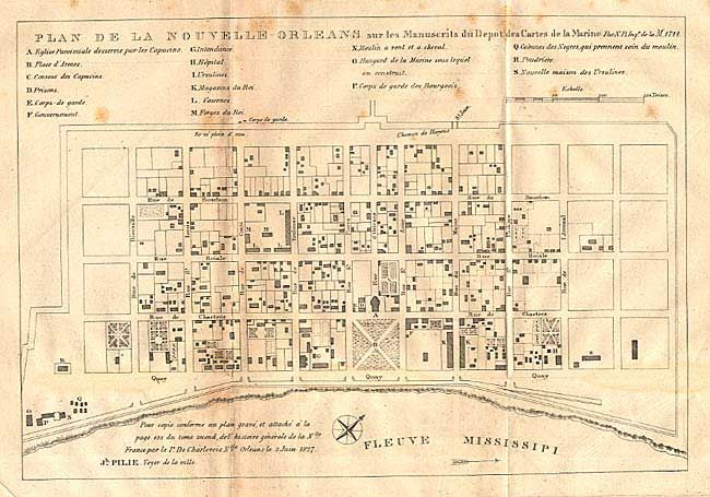 Plan de la Nouvelle-Orleans sur les Manuscrits du Depot des Cartes de la Marine