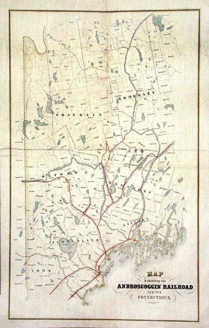 Map Exhibiting the Androscoggin Railroad and its Connections