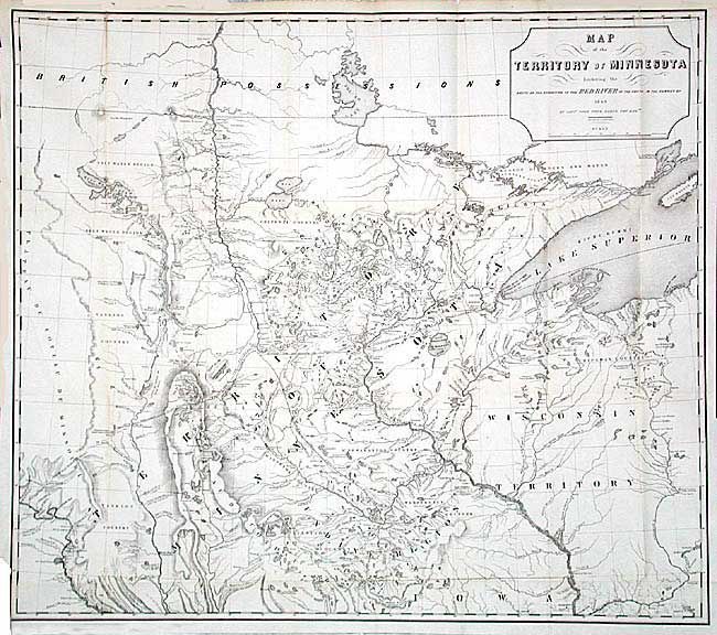 Map of the Territory of Minnesota Exhibiting the Route of the Expedition to the Red River of the North, in the Summer of 1849