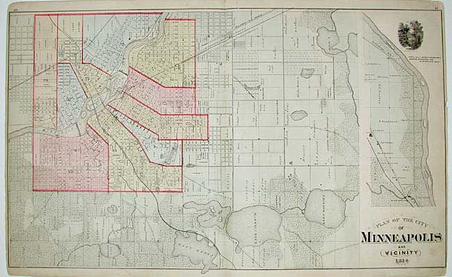 Plan of the city of Minneapolis and Vicinity [together with] Minneapolis, Minn.