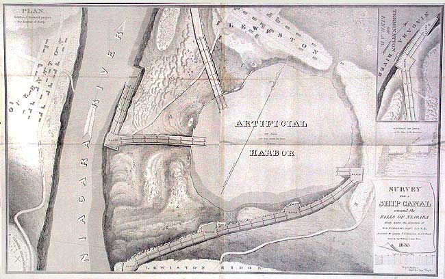 Survey for a Ship Canal around the Falls of Niagara.  Made under the direction of W.G. Williams. Capt. U.S.T.E.1835