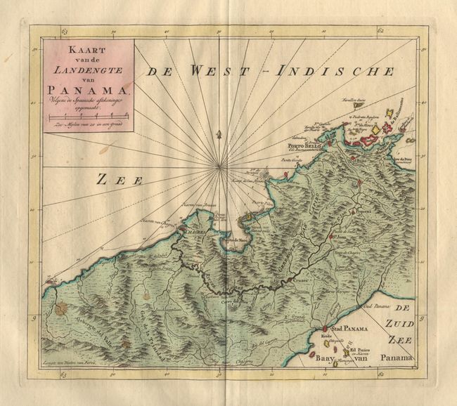 Kaart van de Landengte van Panama, Volgens de Spaansche aftekeningee opgemaakt