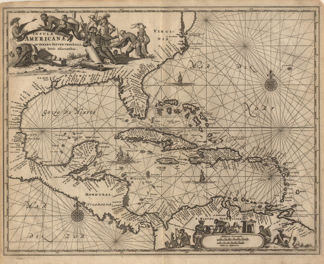 Insulae Americanae in Oceano Septentrionali, cum Terris adiacentibus