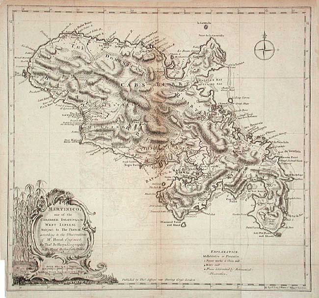 Martinico, one of the Caribbee Islands, in the West Indies; Subject to the French