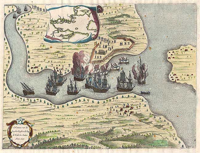 T' Neemen van de Suyker Prysen in de Bay de Tode los Santos Anno 1627