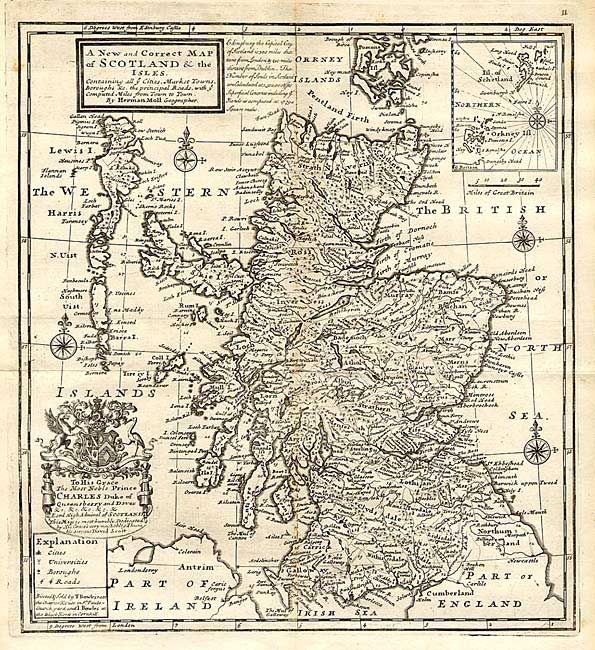 A New and Correct Map of Scotland & the Isles