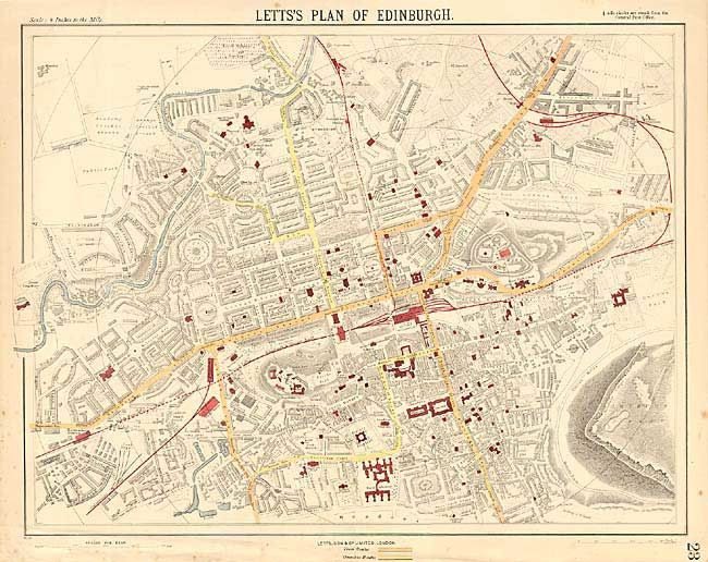 Letts's Plan of Edinburgh